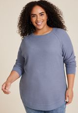 Plus Size Haven Waffle Tunic Top, C9727, small