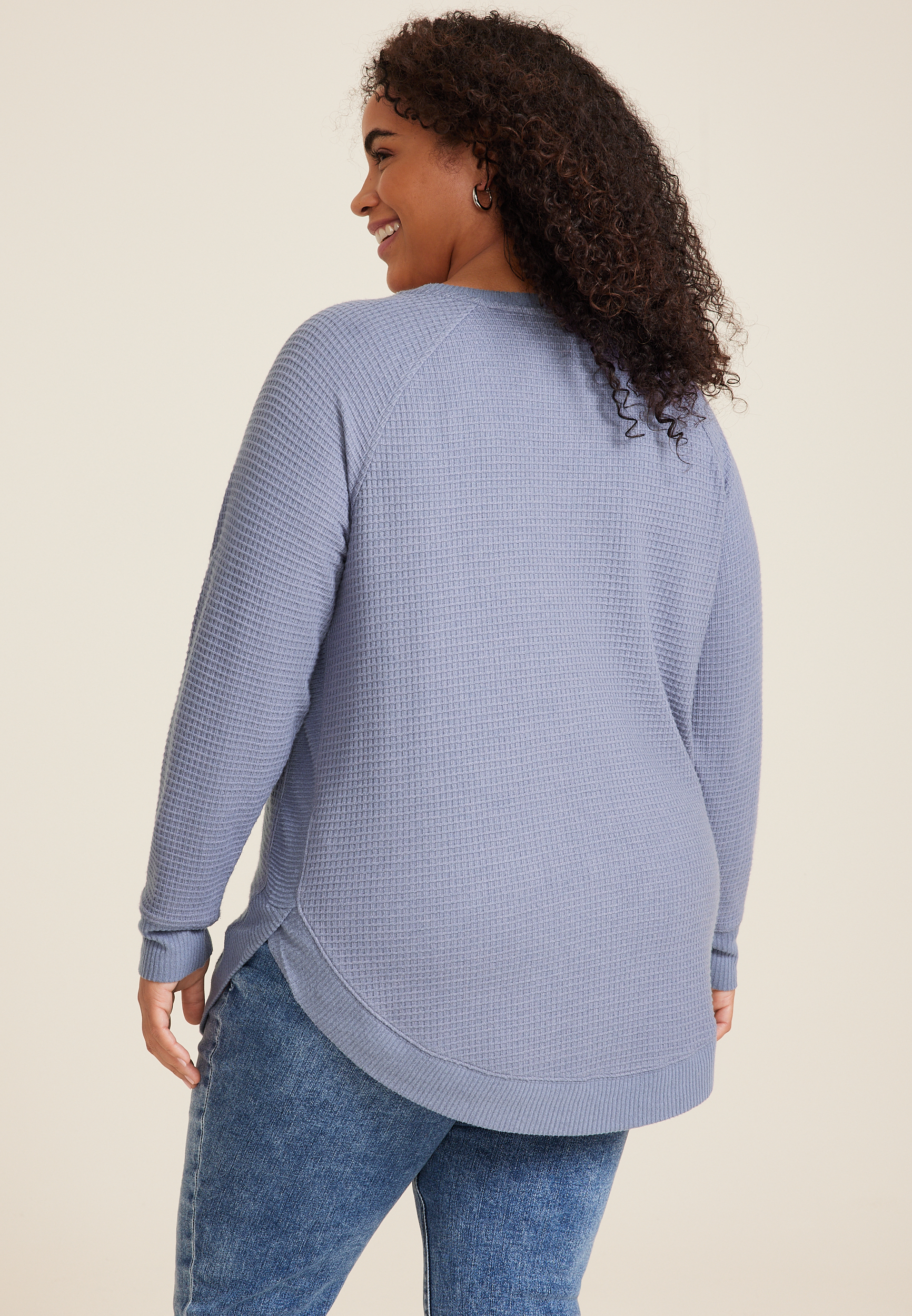 Plus Size Haven Waffle Tunic Top, C9727, large