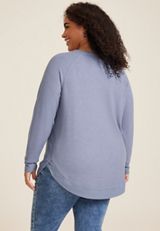 Plus Size Haven Waffle Tunic Top, C9727, small