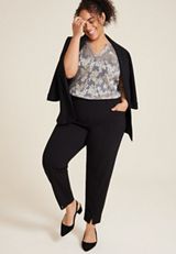 Plus Size Atwood Plisse V Neck Tank Top, C2839, small