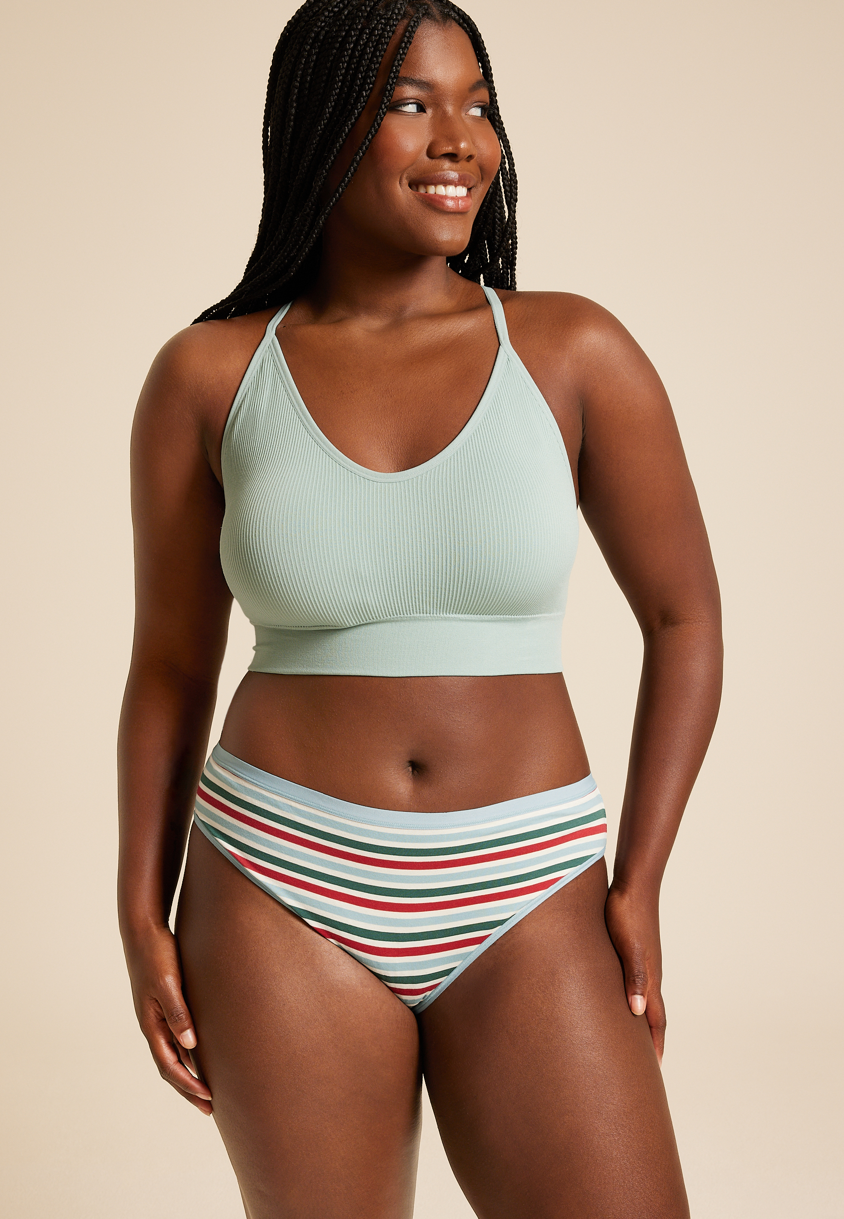 Simply Comfy Cotton Bikini Panty, MULTI, large