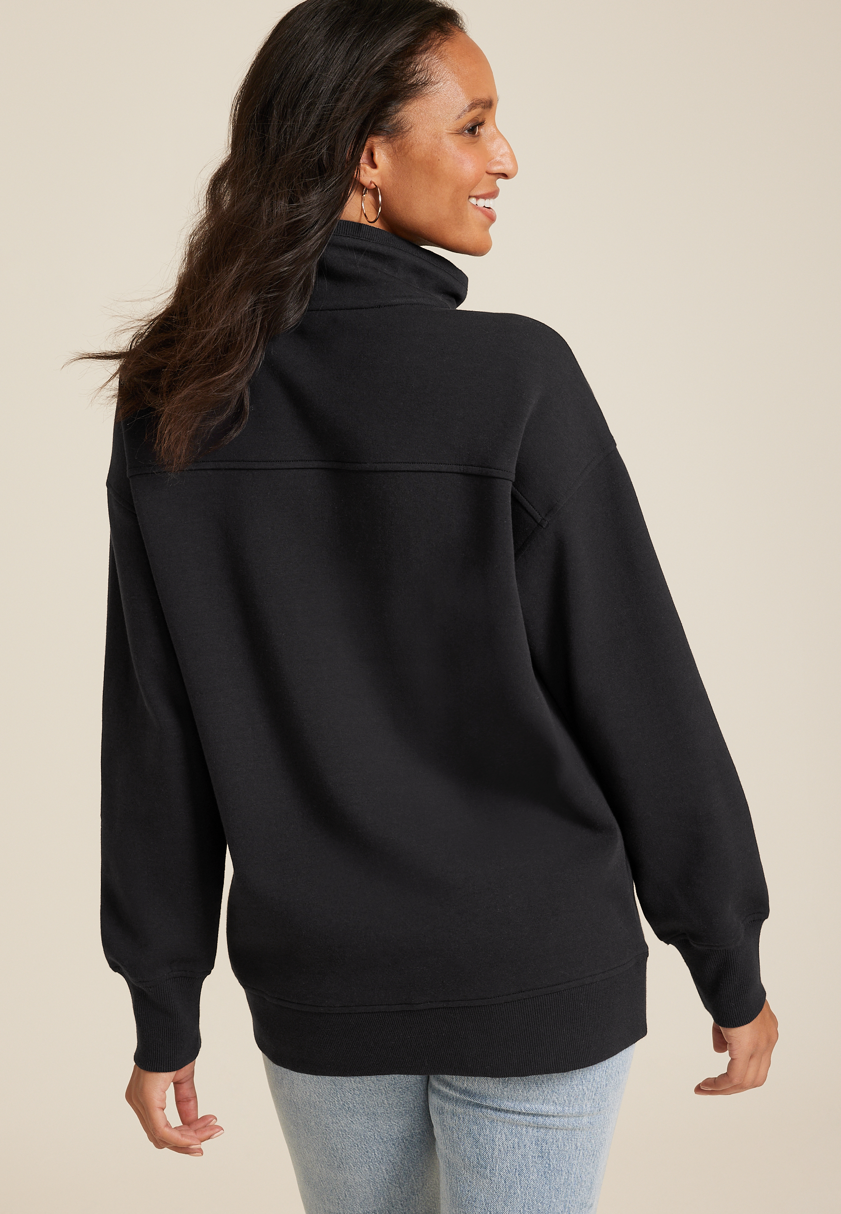 Athleisure Half Zip Pullover Sweatshirt