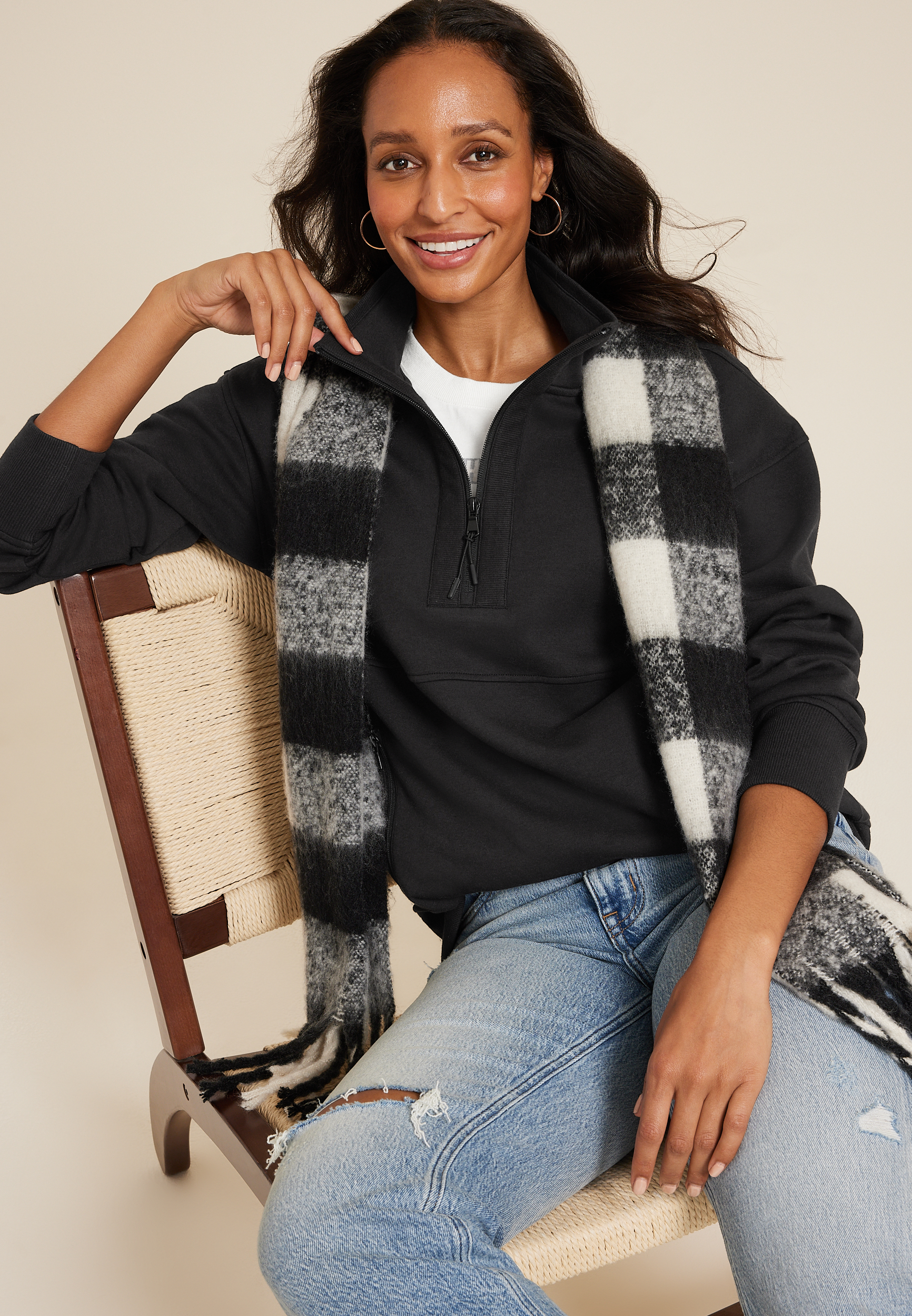 Athleisure Half Zip Pullover Sweatshirt