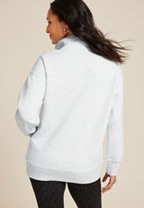 Athleisure Half Zip Pullover Sweatshirt, C3348, small