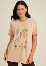Harry Potter Herbology Oversized Fit Graphic Tee, C188, small