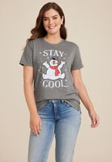 Stay Cool Oversized Fit Graphic Tee, C125, small