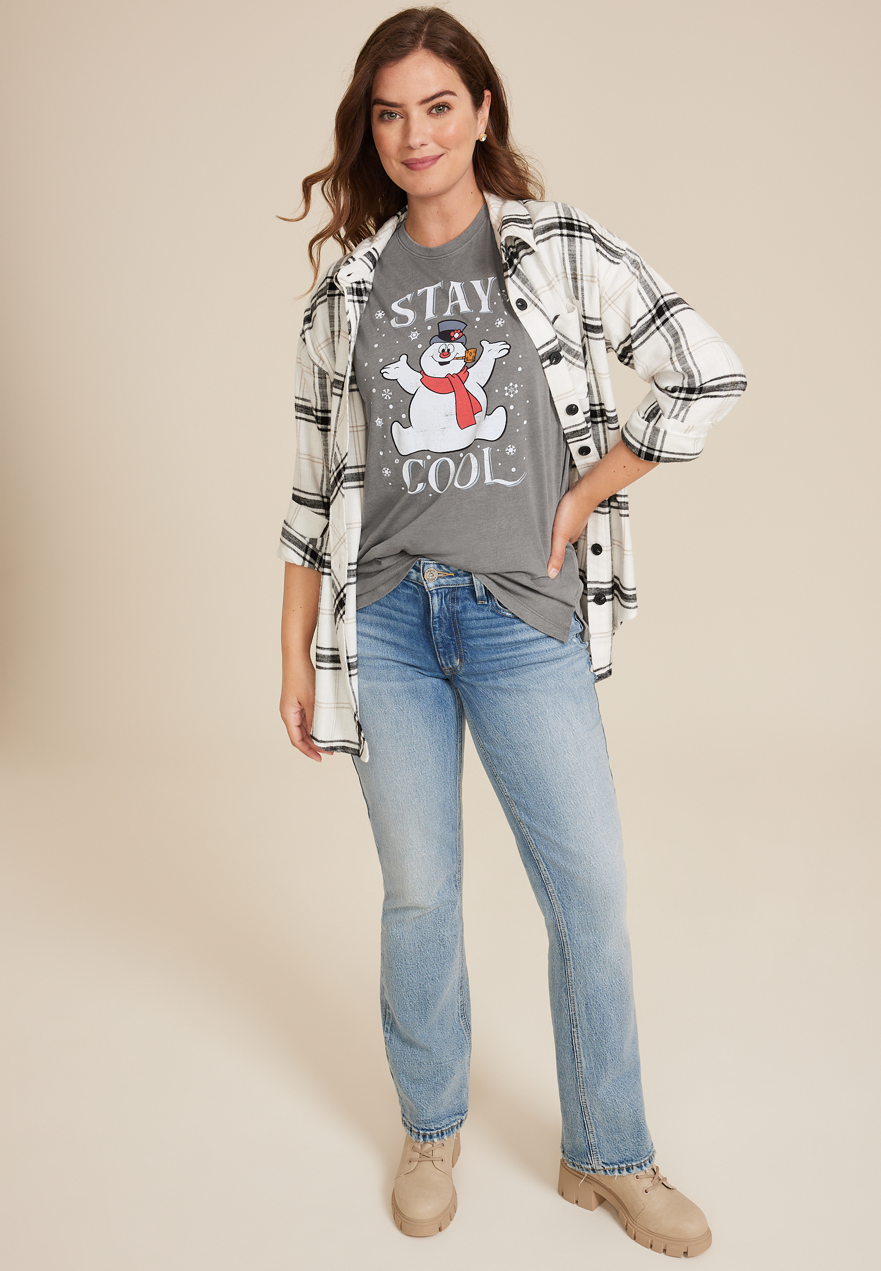 Stay Cool Oversized Fit Graphic Tee, C125, large