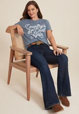 Countrys Cool Again Oversized Fit Graphic Tee, WASHED NAVY, small