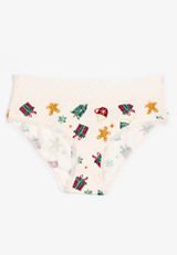 Simply Comfy Cotton Christmas Hipster Panty, C1524, small