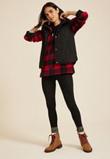Sherpa Buffalo Plaid Pullover Sweatshirt, C2842, small
