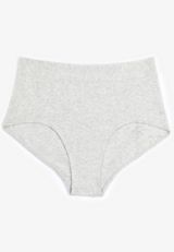 Simply Comfy Cotton Heathered High Waist Brief Panty, , small