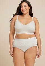 Simply Comfy Cotton Heathered High Waist Brief Panty, , small