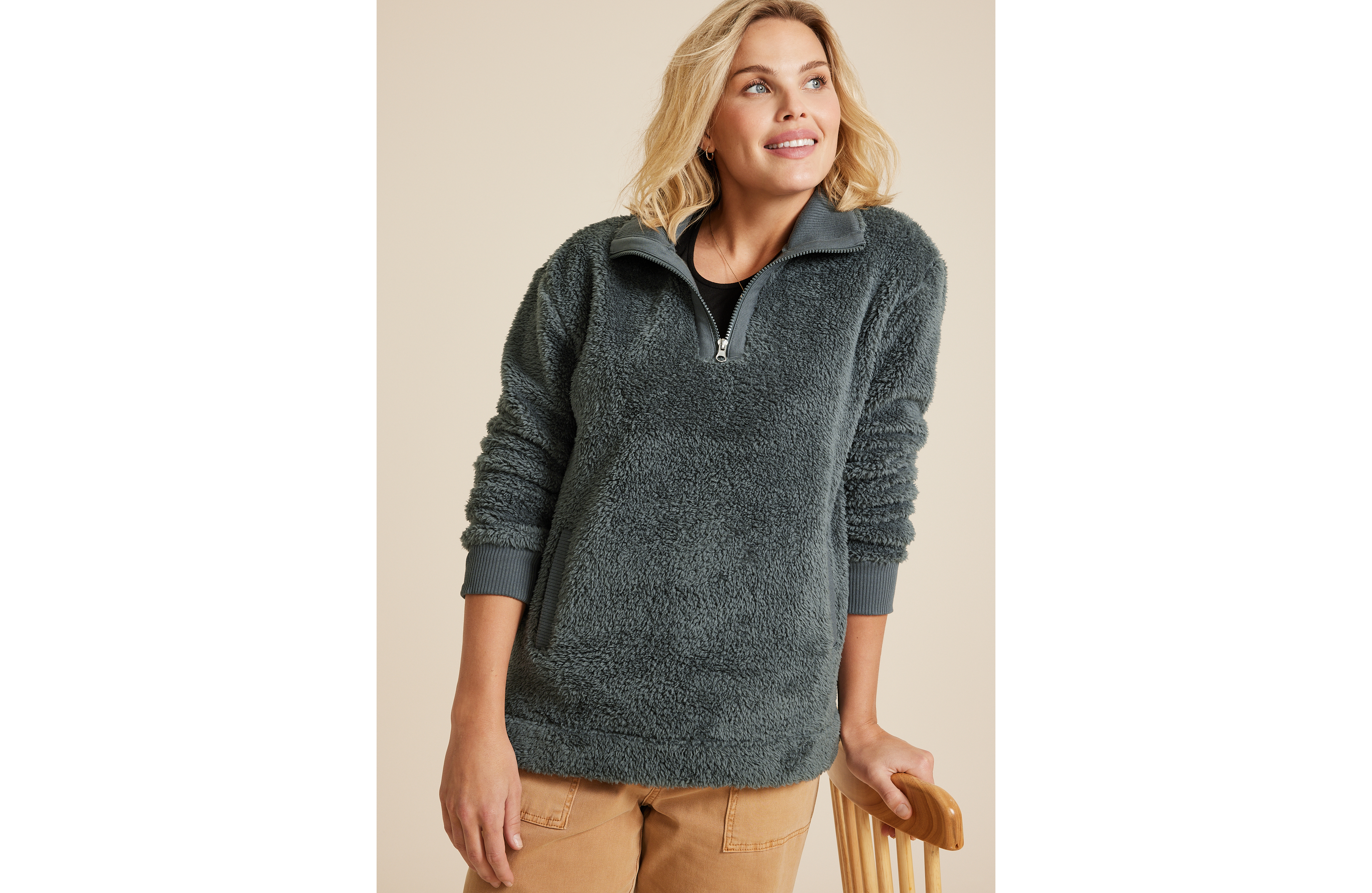 Sherpa Pullover Sweatshirt