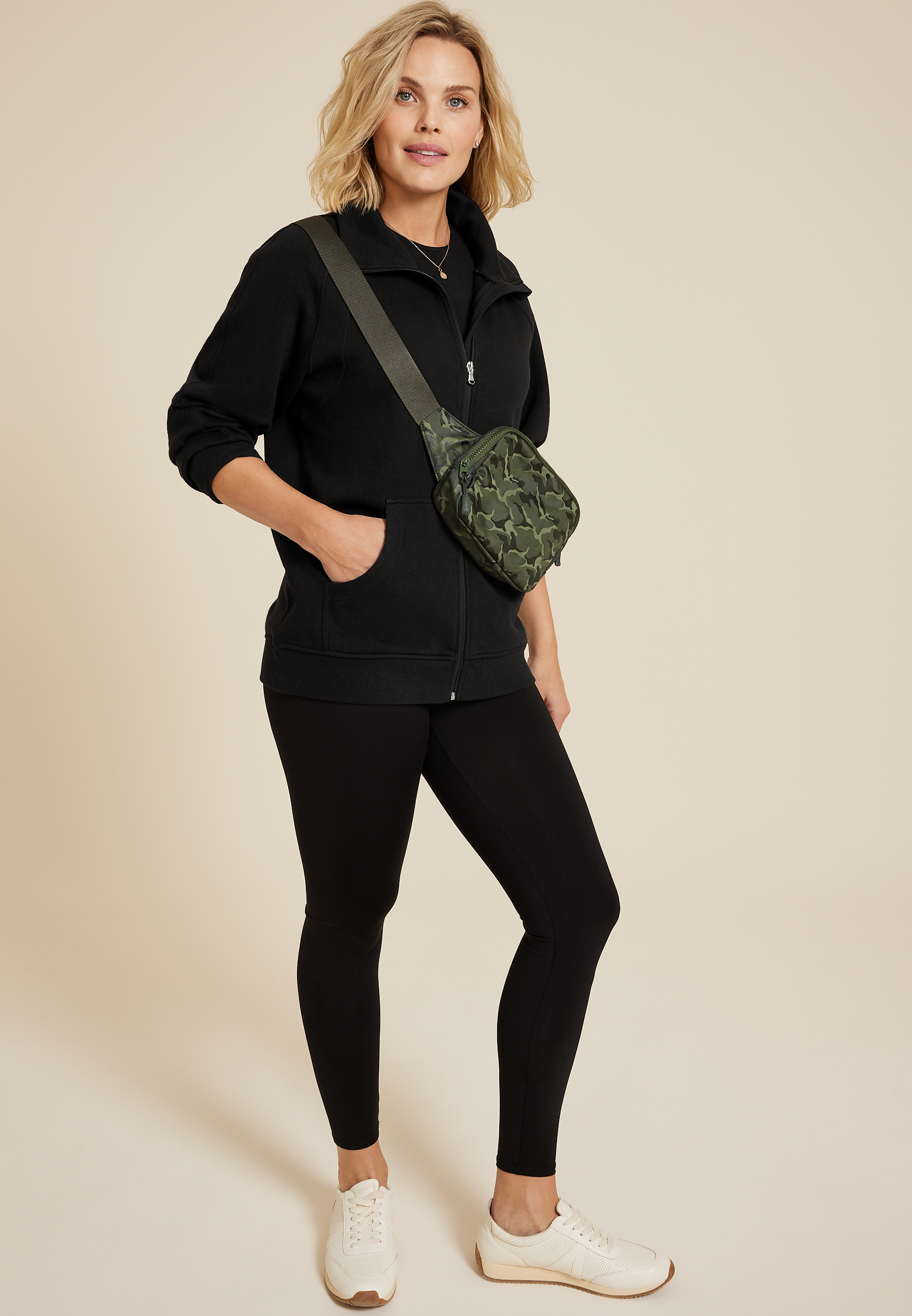 Full Zip Fleece Sweatshirt, C106, large