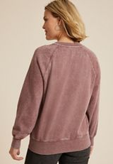 edgely&trade; Rhinestone Embellished Shoulder Relaxed Fit Sweatshirt, C4291, small