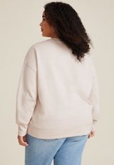 Plus Size edgely&trade; Rhinestone Embellished Relaxed Fit Sweatshirt, C496, small