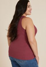 Plus Size 24/7 Highline Ribbed Tank Top, C5247, small