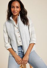 Lightweight Full Zip Fleece Vest, C3348, small