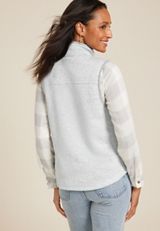 Lightweight Full Zip Fleece Vest, C3348, small