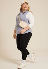 Plus Size Lightweight Full Zip Fleece Vest, C9728, small