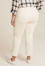 Plus Size m jeans by maurices&trade; High Rise Cuffed Hem Straight Ankle Jean, , small