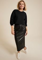 edgely&trade; Rhinestone Embellished Relaxed Fit Sweatshirt, C106, small