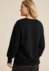 edgely&trade; Rhinestone Embellished Relaxed Fit Sweatshirt, C106, small