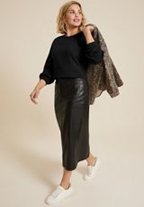 edgely&trade; Rhinestone Embellished Relaxed Fit Sweatshirt, C106, small