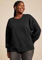 Plus Size edgely&trade; Rhinestone Embellished Relaxed Fit Sweatshirt, C106, small