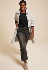 Plus Size edgely&trade; Rhinestone Embellished Relaxed Fit Sweatshirt, C106, small