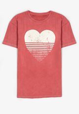 Striped Heart Relaxed Fit Graphic Tee, C3518, small