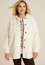 Sherpa Shacket, ECRU, small