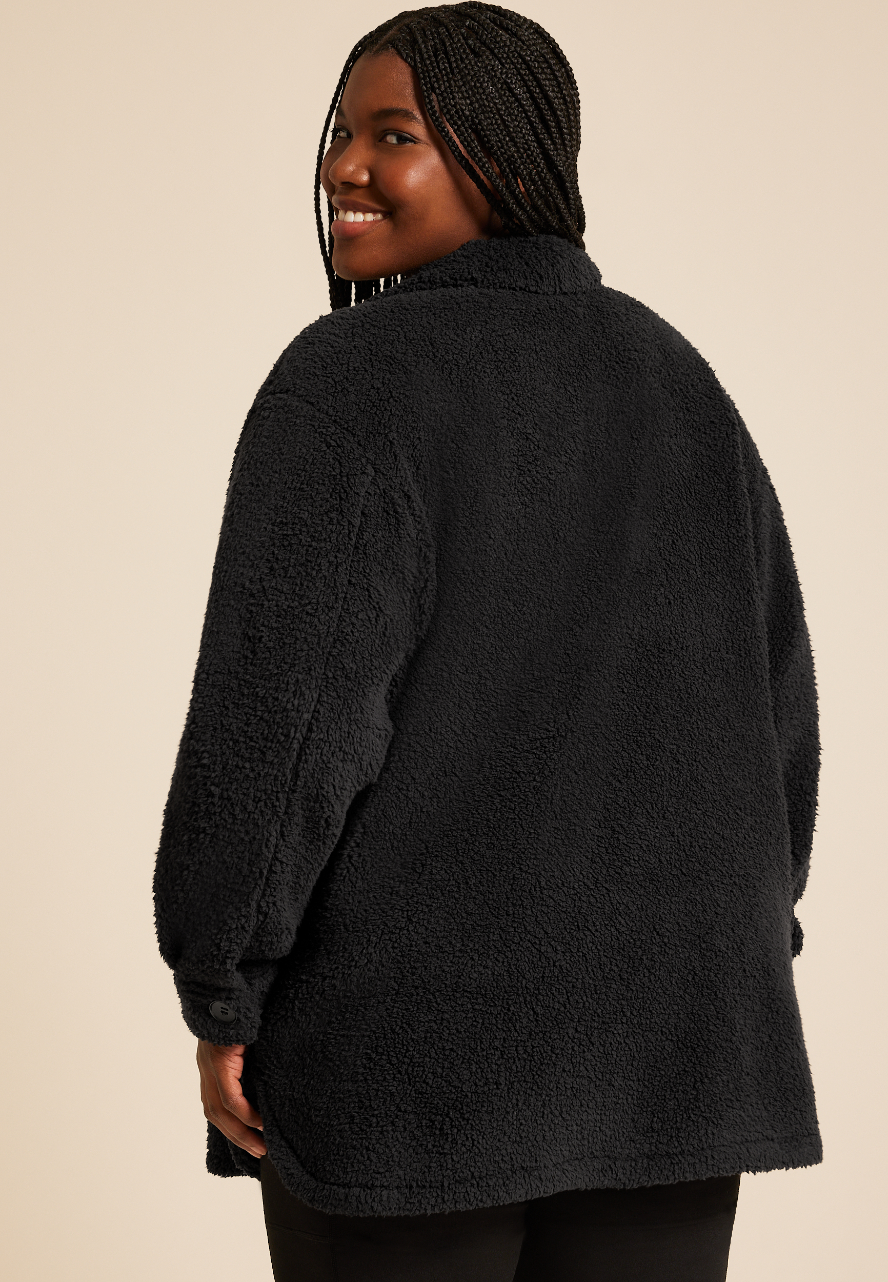 Plus Sherpa Shacket