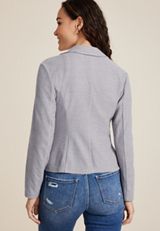 Striped Knit Blazer, C1755, small