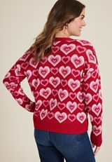 Heart Button Front Cardigan, C4731, small