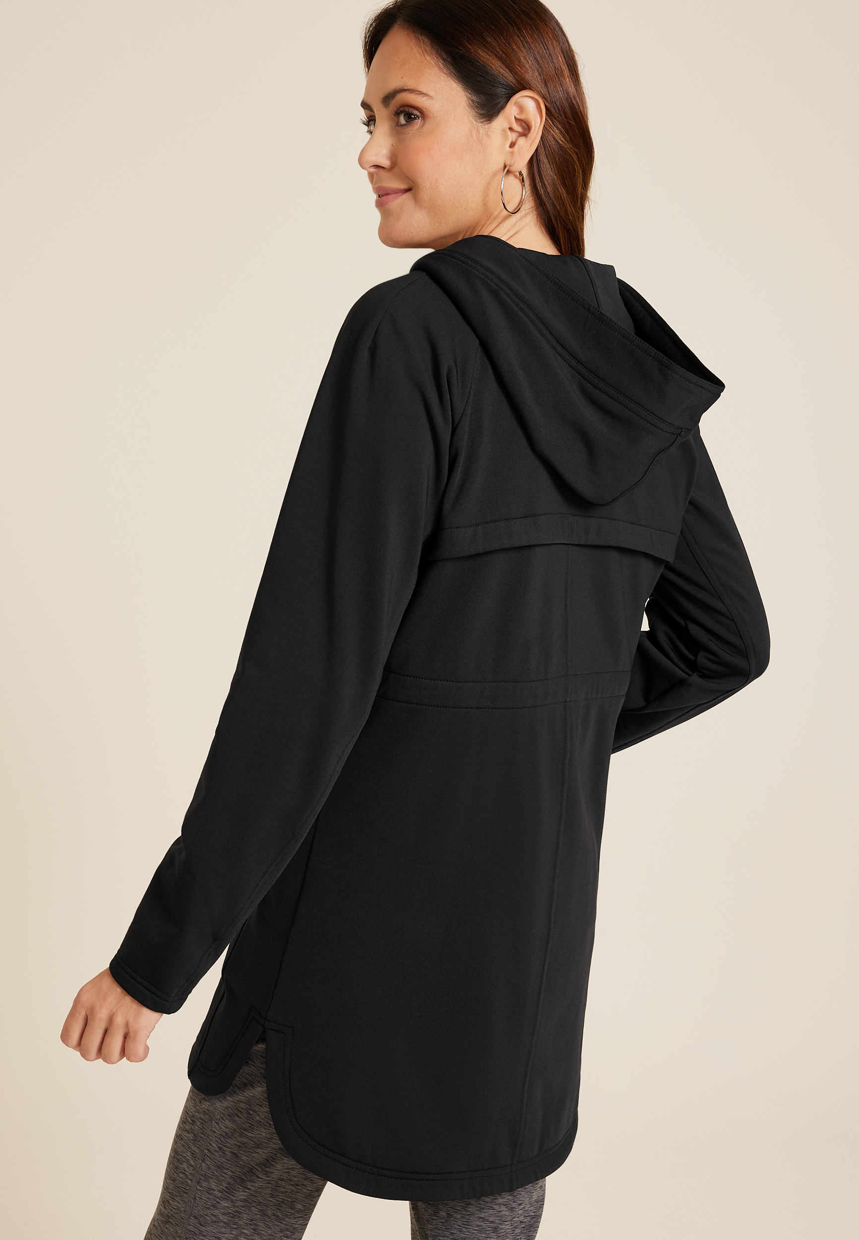 Athleisure Knit Long Jacket