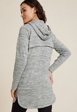 Athleisure Knit Long Jacket, C2820, small