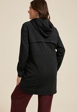Plus Size Athleisure Knit Long Jacket, C106, small