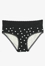 Simply Comfy Cotton Polka Dot Hipster Panty, , small
