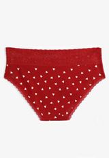 Simply Comfy Cotton Heart Printed Hipster Panty, C7044, small