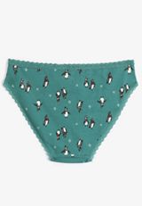 Simply Comfy Cotton Penguin Printed Bikini Panty, C1524, small
