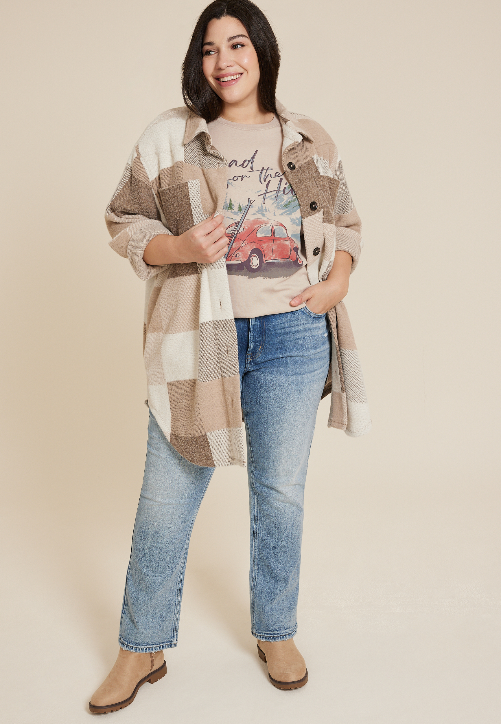 Plus Size Head For The Hills Relaxed Fit Graphic Tee, C1305, large