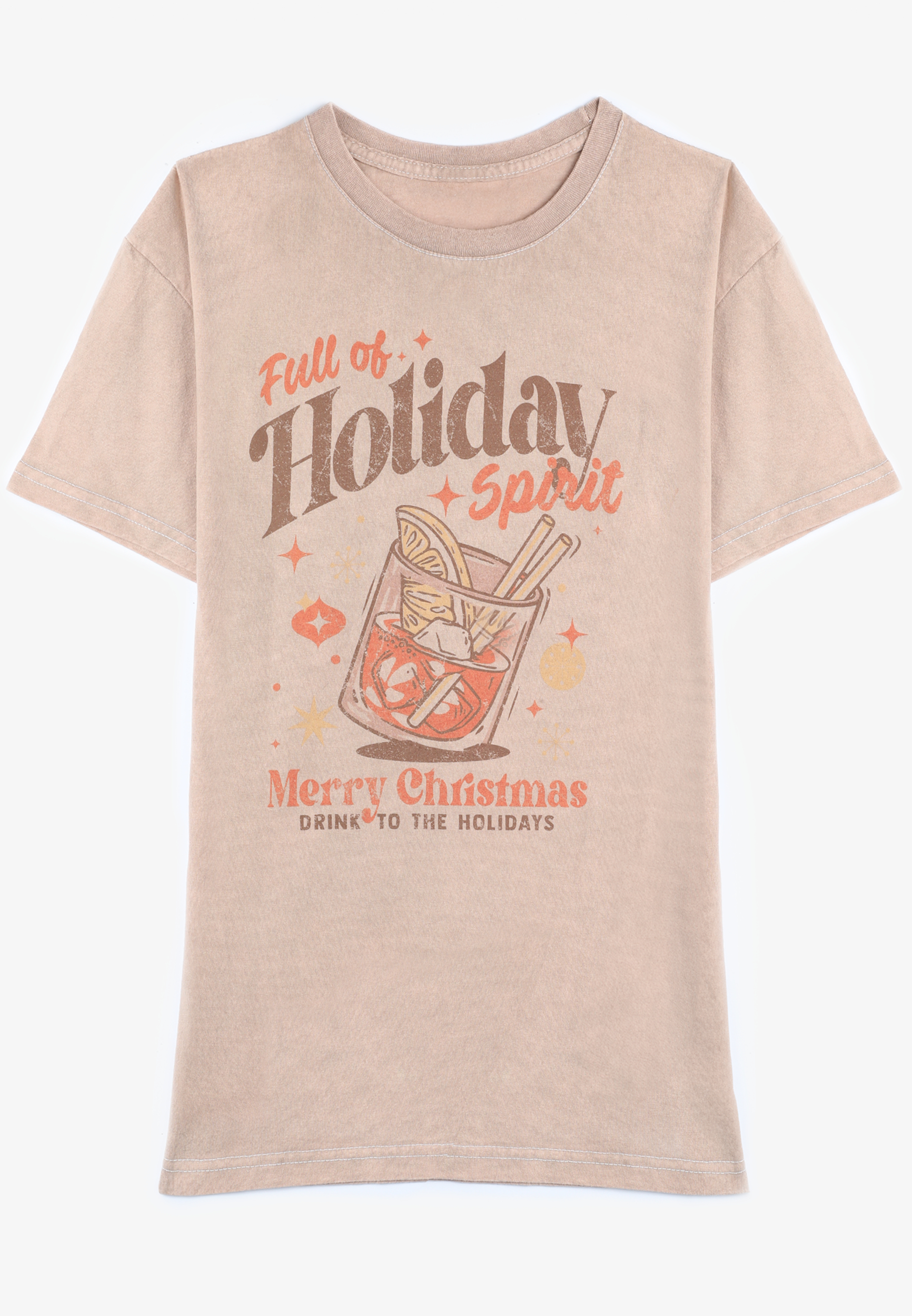 Full Of The Holiday Spirit Relaxed Fit Graphic Tee, C9862, large