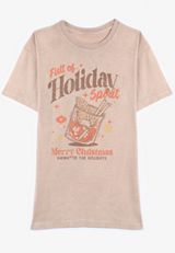 Full Of The Holiday Spirit Relaxed Fit Graphic Tee, C9862, small
