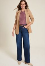Open Stitch Heart Sweater Top, C4731, small