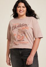 Plus Size Full Of The Holiday Spirit Relaxed Fit Graphic Tee, C9862, small