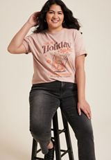 Plus Size Full Of The Holiday Spirit Relaxed Fit Graphic Tee, C9862, small