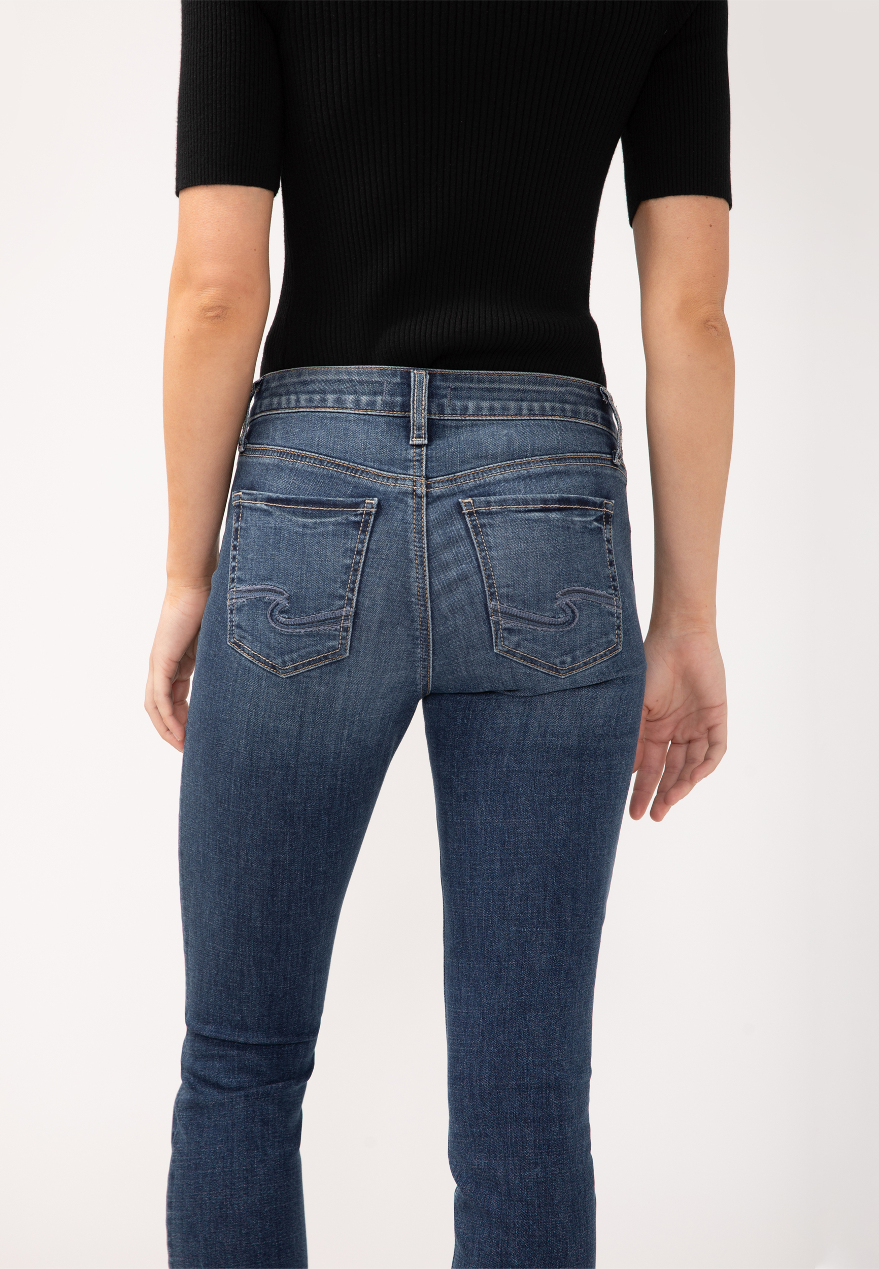 Silver Jeans Co.&reg; Suki Curvy Mid Rise Luxe Stretch Capri, , large