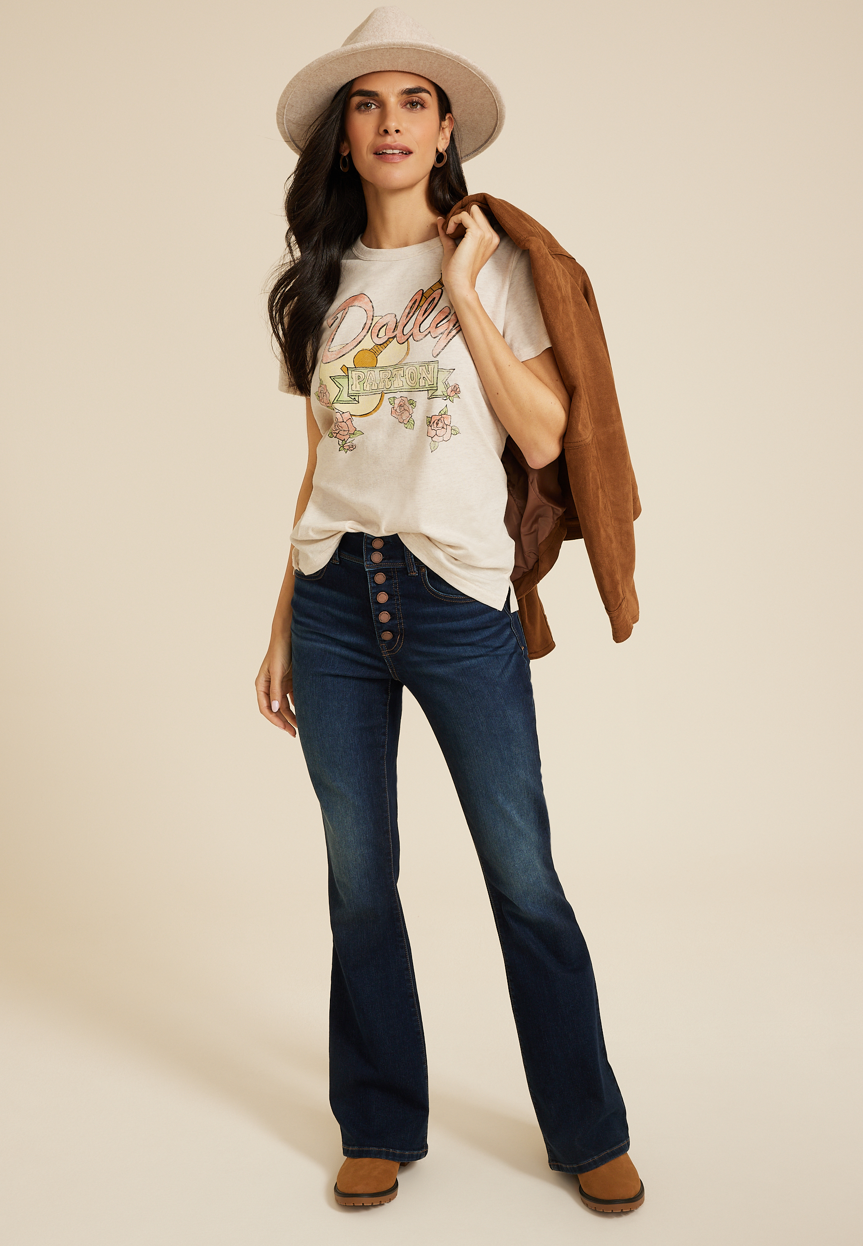 Dolly Parton Classic Fit Graphic Tee, C183, large
