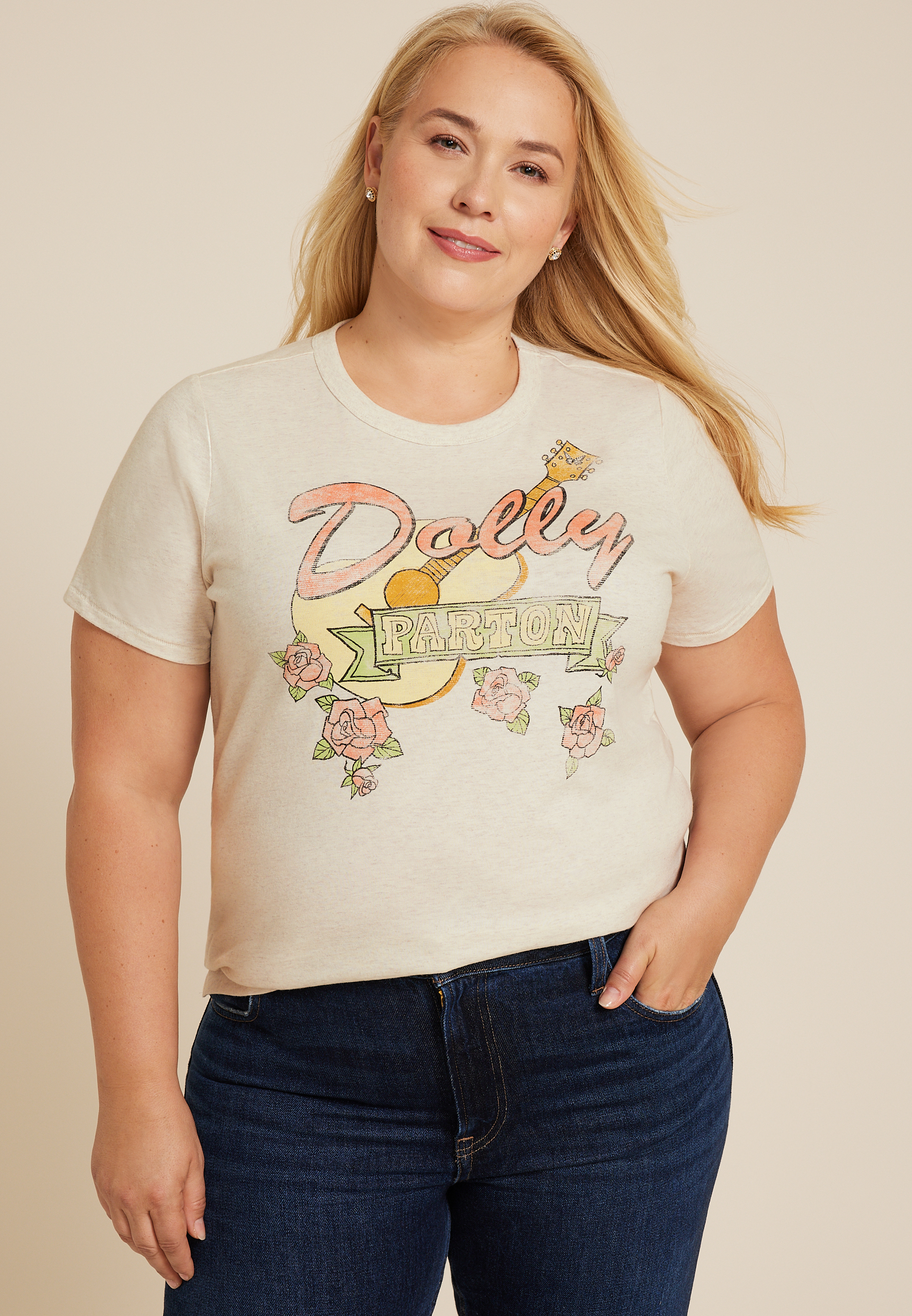 Plus Size Dolly Parton Classic Fit Graphic Tee